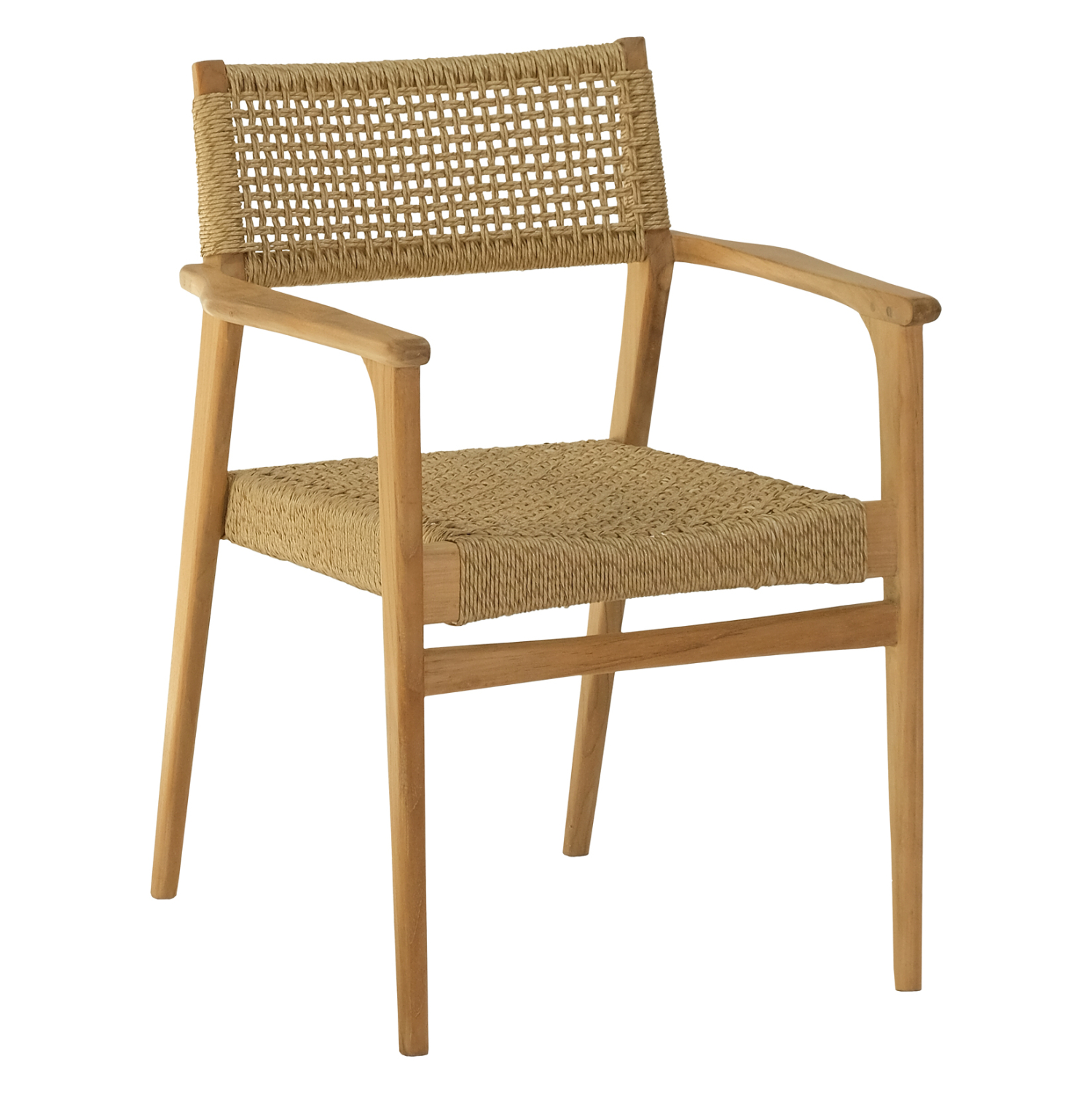 Πολυθρόνα Nebo Ξύλο Teak & Συνθ.Rattan Σε Φυσικό Χρώμα 57x63x80,5Υ