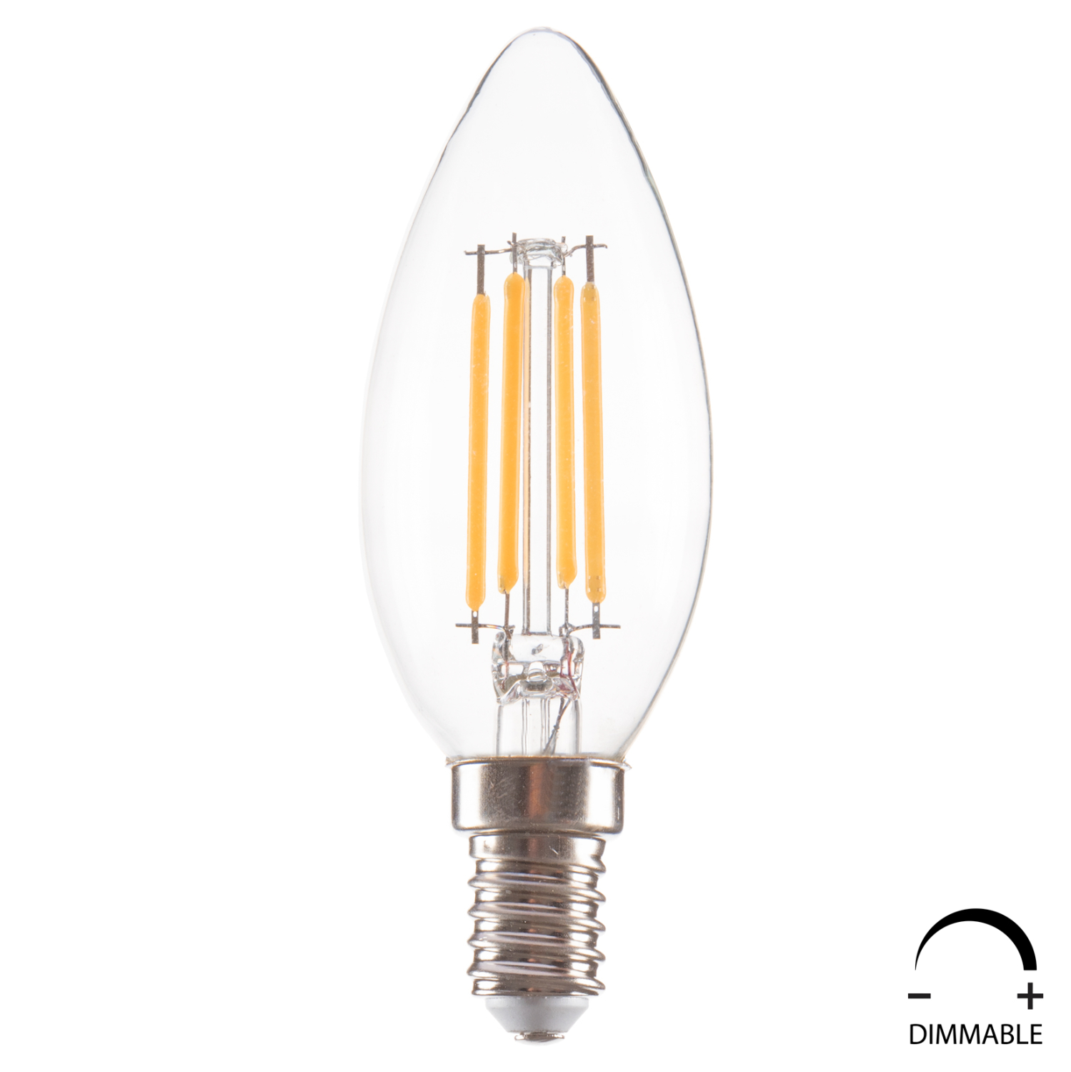 Λαμπτήρας Led Filament 4w E14 3000k Διάφανος Dimmable