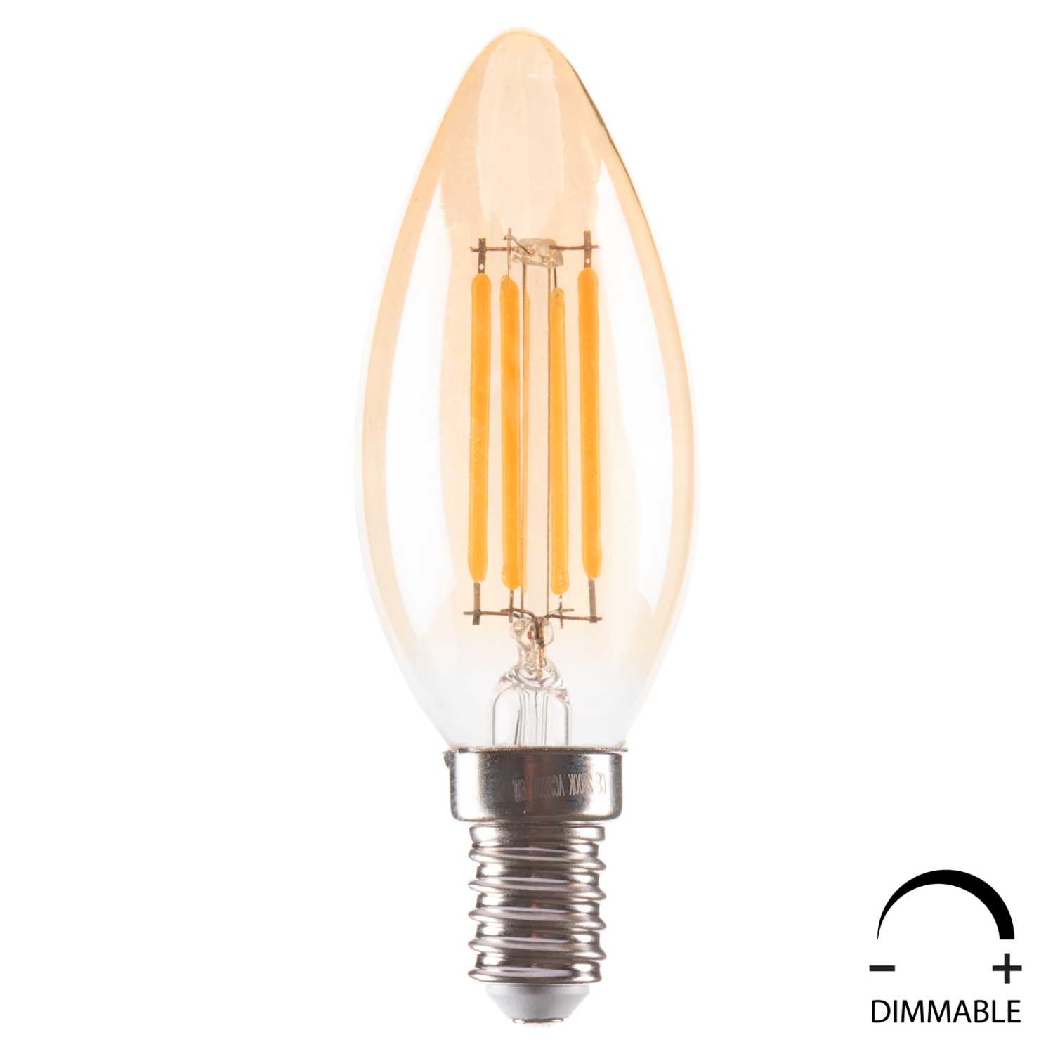 Λαμπτήρας Led Filament 4W E14 3000K Χρυσό Dimmable